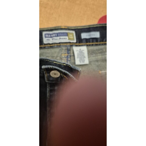 Old Navy Size 18 Crop Cuff Jeans Low Waist Stretch Medium Blue Can Unfold Bottom - Picture 3 of 3